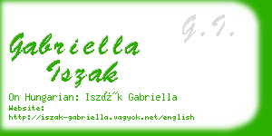 gabriella iszak business card